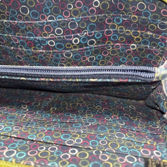 Fossil OLIVE GREEN GENUINE LEATHER ID BILL CARD ZIP WALLET CLUTCH W Bag - Picture 7 of 8